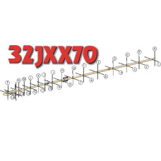 32JXX70 32 element 432 MHz X-yagi