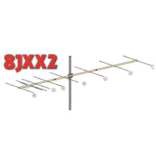 8JXX2 8 element 144MHz yagi
