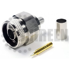 N Male Connector For RG8x / LMR240 / LMR240UF / RFC240 / RFC240UF